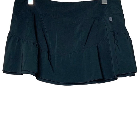 NIKE Dri-Fit Short Black Ruffle Hem Skort US Sz L - Picture 4 of 10